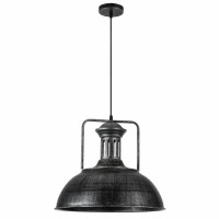 Distribuidor - Lâmpadas Diversas | Colgantes Rustica | COLGANTE LORO 1XE27 RUSTICO PLATA REGX41X41 CM Ref: 132491010
